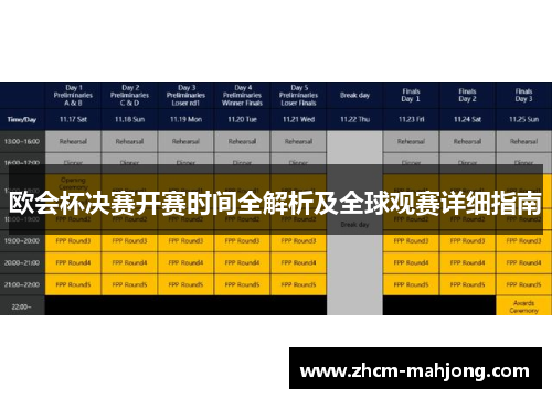 欧会杯决赛开赛时间全解析及全球观赛详细指南